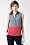 Sleeveless Crepe Silk Color Block Woven Shirt