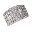 14k White Gold Diamond Victorian Cigar Band Ring