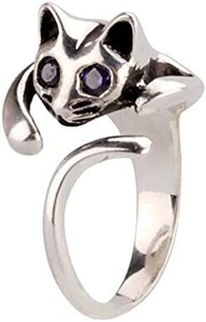 Vitagarden Super Cute The Third Finger Personalized Cat Adjustable Sizes Retro Style Tail Ring