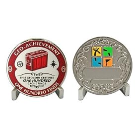 Geocaching "100 Finds - Geo-Achievement Award" Geocoin