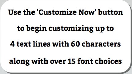 Personalized Custom Labels, 4 Customizable Text Lines, 15 Font Choices, 100 Count, 2.25