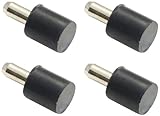 ベスト 棚ダボ 差し込みタイプ ゴム付  5×10ミリ 黒  4個入リ N-256
