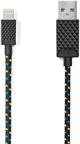 Qumo Fabric Braided Lightning Cable With Apple Mfi License Approved 1m Black