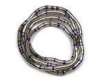 Bendy Flexible and Shapeable Snake Slimline Necklace in Silver and Purple Tone