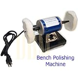 Dual 4-1/4" Polisher Polishing Buffer Buffing Bench Top Machine Jeweler