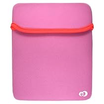 Kroo 10959 Reversible Laptop Sleeve for Asus Eee PC 700/701/900 (Grey/Pink)