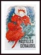 Art Poster Wood Framed Print - Pastilles Geraudel - Artist: Jules Cheret- Poster Size: 36 X 25