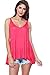 Alexander + David A+D® Womens Casual Sexy Jersey Spaghetti Flare Hanky Hem Tank