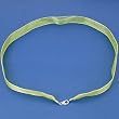 Organza Ribbon Necklace Olive Green w Sterling Silver Clasp 17 Inch