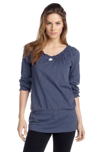 ESPRIT Damen T-Shirt A21654, Gr. 42 (XL), Blau (water blue 422) Preisvergleich