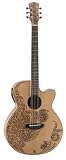 Luna Henna Acoustic Guitar, Oasis Cedar