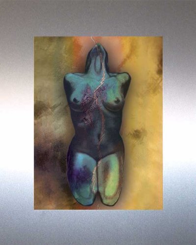 PASSION - Bild auf Metall - Akt Erotik Frau nackt - erotischer Kunstdruck limitierte Edition auf geschliffenem Aluminium im Edelstahl-Design - Metallbild Kunst fertig zum Aufh&Atilde;&curren;ngen