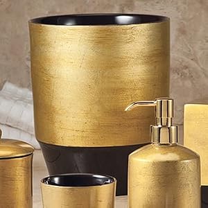 Harmony Waste Basket - Gold - Frontgate