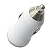 White mini Car Charger Adapter For HTC EVO 4G Android (Sprint)