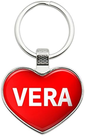 Metal Keychain Key Chain Ring I Love Heart Names Female V Vada - Vera