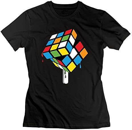 Womens Crew Neck Rubix Cube 1 Tshirts XXL Black