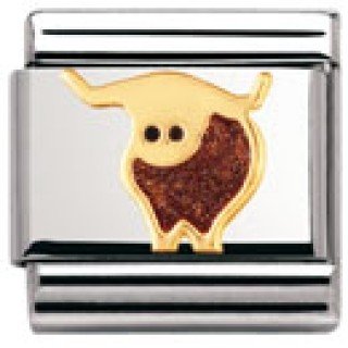 Nomination Composable Classic SYMB. U.K. Edelstahl, Email und 18K-Gold (Schottische Kuh) 0 Preisvergleich