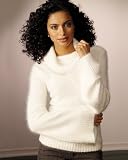 Apparel : Angora-blend sweater