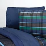 Extra-Long Twin Comforter, Navy Hampton Plaid/Navy