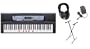 Yamaha EZ-200 61 Full-Sized Touch Sensitive Lighted Keyboard Bundle: Includes Professional Headphones, Keyboard Stand, and Power Supply