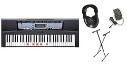 Yamaha EZ-200 61 Full-Sized Touch Sensitive Lighted Keyboard Bundle