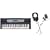 Yamaha EZ-200 61 Full-Sized Touch Sensitive Lighted Keyboard Bundle: Includes Professional Headphones, Keyboard Stand, and Power Supply