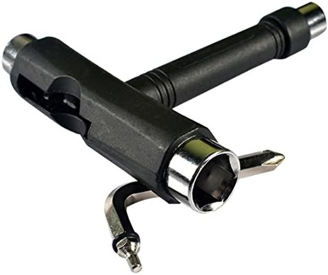 Skateboard T-tool All-in-one Toll Skateboard Multi Function Skate Tool (black)