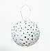 Allsop Home and Garden Soji Polka Dot Round, LED Outdoor Solar Lantern, Handmade with Weather-Resistant UV Rated Fabric, Stainless Steel Hardware, Chinese Style Light, 1-Count
