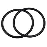 uxcell　52 x 45 x 3.5mm　ラバーOリング　オイルシール　ガスケット　ブラック　2 個入り