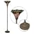 Tiffany-style Dragonfly Red & Purple Torchiere Lamp