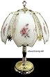 Teacup Roses Touch Lamp (ET-TR) Select Base Finish: Polished Brass