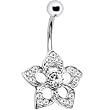 SELENE Crystalline FLOWER Belly Button Ring