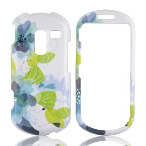 Talon Phone Case for Samsung R570 Messager 3 - Water Lilies - MetroPCS - 1 Pack - Case - Retail Packaging - White, Green, and Blue