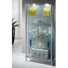 VCM 60333 Glas-Standvitrine "Meran 2" mit LED Beleuchtung