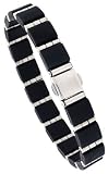 Surgical Steel & Rubber, Men's Bracelet