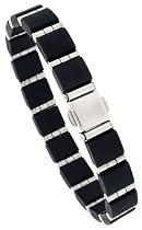 Surgical Steel &amp; Rubber, Men's Bracelet