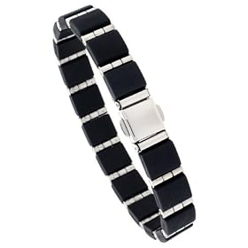 Surgical Steel & Rubber, Men's Bracelet