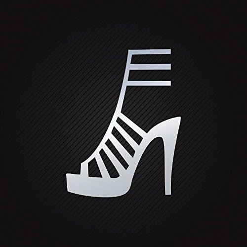 Hobby Stickers High Heel Women Shoe Vinyl Motorbike Permanent hobbi Chrome_Mirror_Metallic (9 X 6.95 In)