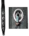 Levys PM32SF Black Leather with Turquoise Leather Guitar Strap