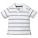 Baby : striped polo(white 24mos)