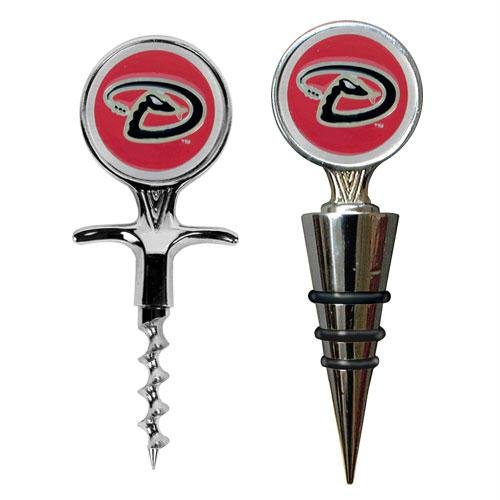 MLB Arizona Diamondbacks Cork Screw and Wine Bottle Topper Set