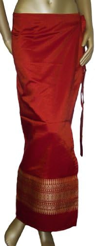 Womens 'Features of India' Orange Sarong Wrap - One Size Fits All