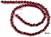 6mm (68 Beads) Siam, Czech Fire Polished Round Faceted Glass Beads, 16 inch Strand