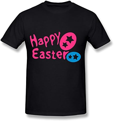 Happy Easter Txt & Easter Eggs -2 Personlitized Boys Shirts Black