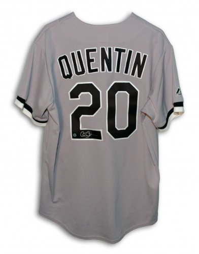 Carlos Quentin Autographed/Hand Signed Chicago White Sox Gray Majestic Jersey
