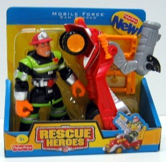 Childrens Toyshop  Toys : Rescue Heroes Mobile Force - Sam Sparks & Fire Vehicle