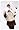 Polar Bear Animal Hat With Mittens Plush Image #3