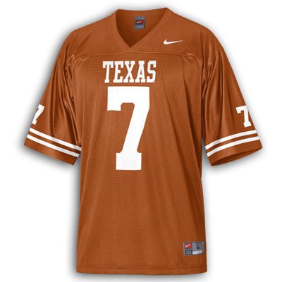 Nike Texas Longhorns Youth #7 Replica Football Jersey - Burnt Orange (Medium)