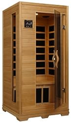 1 Person Sauna Hemlock FAR 5 Carbon Infrared Heaters CD Player MP3 Jack Input New