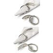 Bent fork and Spoon Napkin Ring Set